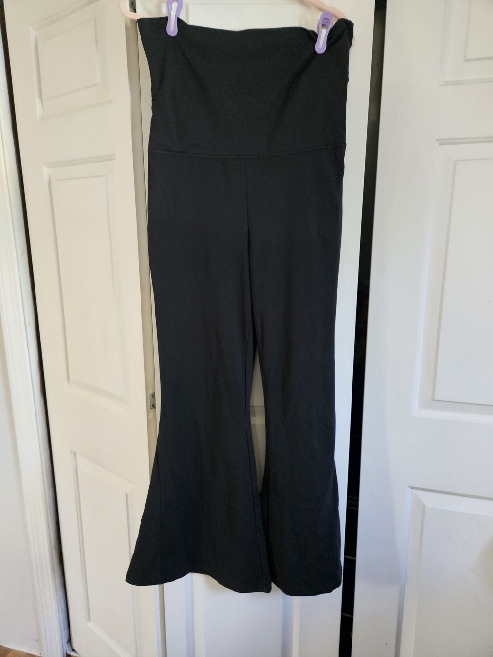 aerie Black High-Waist Flare Leg Jumpsuit Pants. Tall Girl Friendly
